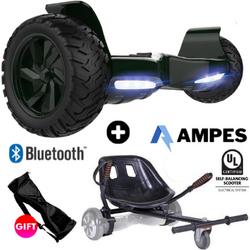 Off Road Hoverboard met Hoverkart | Ampes | Bluetooth Speaker | Oxboard | LED verlichting | Zwart
